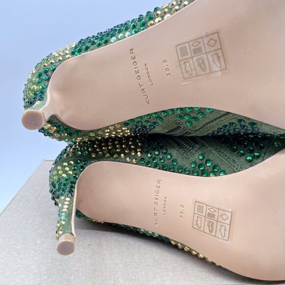 Kurt Geiger London Belgravia Camouflage Crystal Camo Booties EU 36.5 US 6.5 NEW - Picture 10 of 13